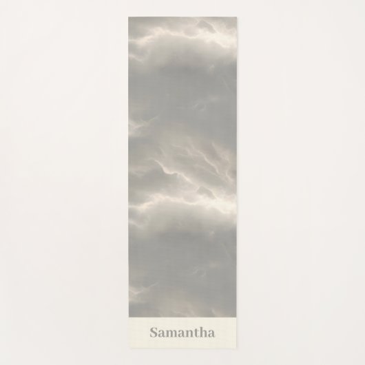 Marble Cloud Texture Serene Luxury Yogamatte (Vorderseite)
