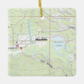 Marble Colorado Topo Karte Keramikornament (Vorderseite)