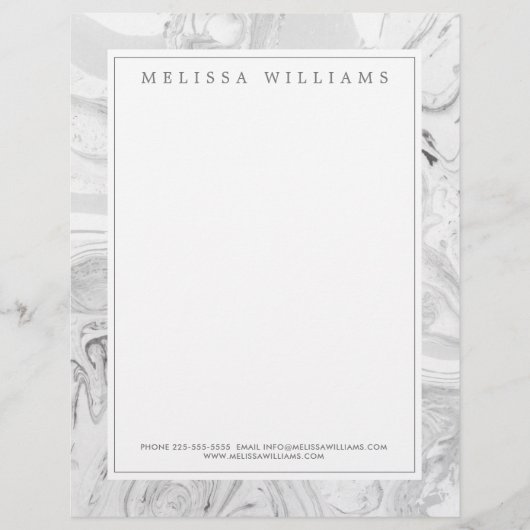 Marble Creative Professional Modern Briefkopf (Vorderseite)