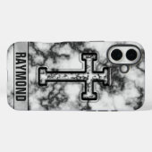 Marble Cross Custom iPhone Case (Rückseite (Horizontal))