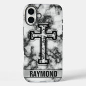 Marble Cross Custom iPhone Case (Rückseite)