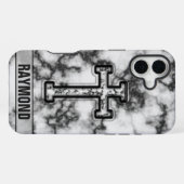 Marble Cross Custom iPhone Case Hülle (Rückseite (Horizontal))