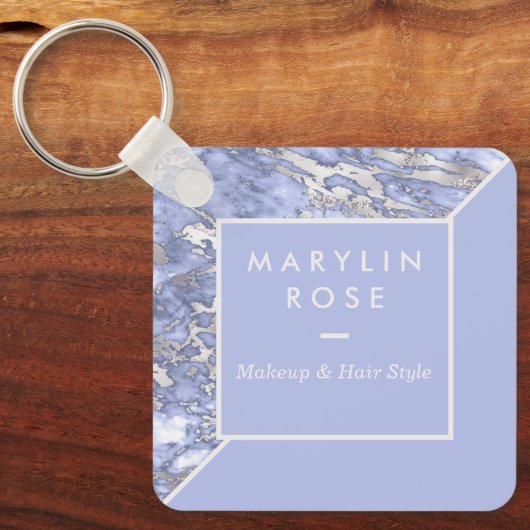 MARBLE CUSTOMIZABLE SQUARE BUSINESS CARD SCHLÜSSELANHÄNGER (Vorderseite)