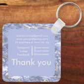 MARBLE CUSTOMIZABLE SQUARE BUSINESS CARD SCHLÜSSELANHÄNGER (Rückseite)