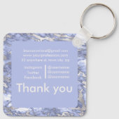MARBLE CUSTOMIZABLE SQUARE BUSINESS CARD SCHLÜSSELANHÄNGER (Rückseite)