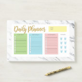 Marble Daily Planner Post-it Klebezettel (Auf Schreibtisch)