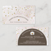 Marble Daisy Blume Muster Botanical Baby Sitter Visitenkarte (Vorne/Hinten)