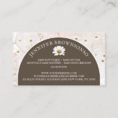 Marble Daisy Blume Muster Botanical Baby Sitter Visitenkarte (Rückseite)