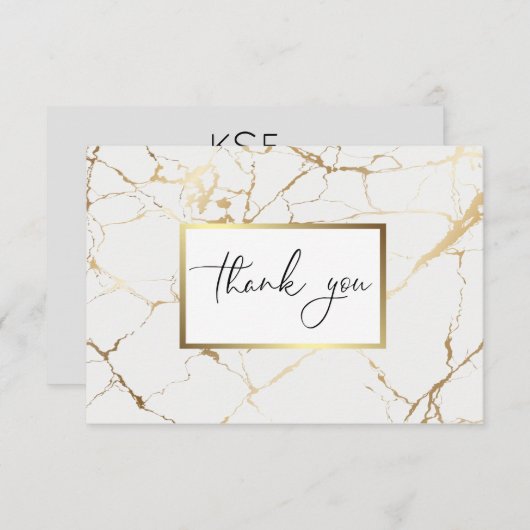 Marble Dankeschön Karten (Vorne/Hinten)