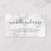 Marble des zeitgenössischen Makeup-Künstlers Visitenkarte (Rückseite)