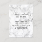 Marble Designer Jewelier Earring Holder Display Visitenkarte (Rückseite)