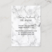 Marble Designer Jewelry Necklace Holder Display Visitenkarte (Rückseite)