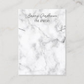 Marble Designer Jewelry Necklace Holder Display Visitenkarte (Vorderseite)