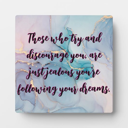 Marble Desktop Art Zitat Fotoplatte (Vorderseite)