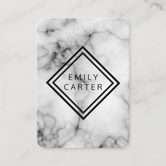 Marble Diamond Border Visitenkarte (Vorderseite)