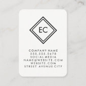 Marble Diamond Border Visitenkarte (Rückseite)