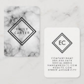 Marble Diamond Border Visitenkarte (Vorne/Hinten)