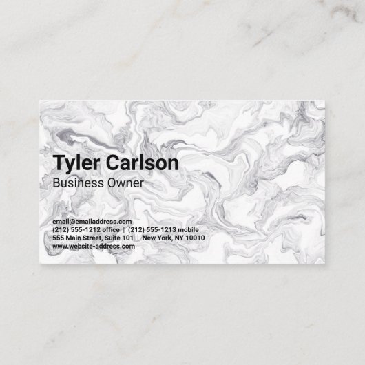 Marble Discount Loyalty Visitenkarte (Rückseite)