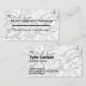 Marble Discount Loyalty Visitenkarte (Vorne/Hinten)
