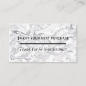 Marble Discount Loyalty Visitenkarte (Vorderseite)