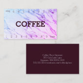 Marble Double Number Loyalty Coffee Punch Card Treuekarte (Vorne/Hinten)