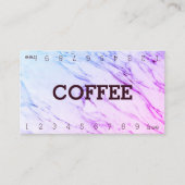 Marble Double Number Loyalty Coffee Punch Card Treuekarte (Vorderseite)