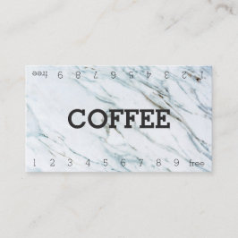 Marble Double Number Loyalty Coffee Punch Card Treuekarte