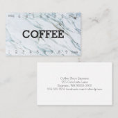 Marble Double Number Loyalty Coffee Punch Card Treuekarte (Vorne/Hinten)