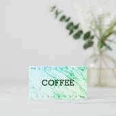 Marble Double Number Loyalty Coffee Punch Card Treuekarte (Stehend Vorderseite)