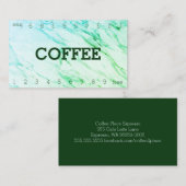 Marble Double Number Loyalty Coffee Punch Card Treuekarte (Vorne/Hinten)