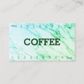 Marble Double Number Loyalty Coffee Punch Card Treuekarte (Vorderseite)