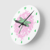 Marble Dragonfly Wall Clock Runde Wanduhr (Winkel)