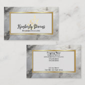 Marble Dream Gold Leaf Business Card MW1001 Visitenkarte (Vorne/Hinten)