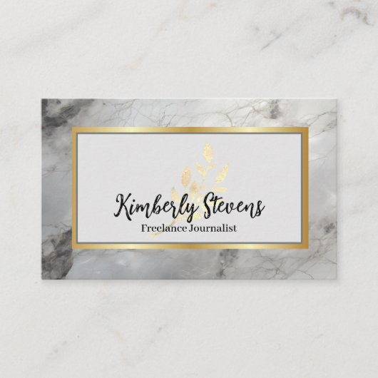 Marble Dream Gold Leaf Business Card MW1001 Visitenkarte (Vorderseite)