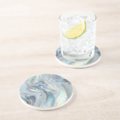 Marble Dreams in Blue Getränkeuntersetzer (Seite)
