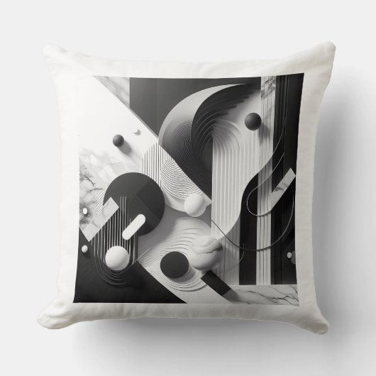 Marble Echoes of Silent Geometry Kissen (Vorderseite)