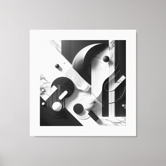 Marble Echoes of Silent Geometry Leinwanddruck (Vorderseite)