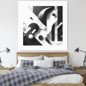 Marble Echoes of Silent Geometry Leinwanddruck (Insitu (Schlafzimmer))