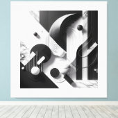 Marble Echoes of Silent Geometry Leinwanddruck (Insitu (Holzboden))