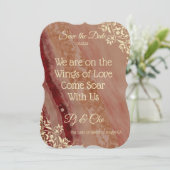 Marble Elegant Wedding Save the Date (Stehend Vorderseite)