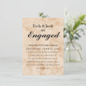 Marble Elegant Wedding Verlobung Einladung (Stehend Vorderseite)