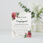 Marble Elegant Wedding Verlobung Einladung (Stehend Vorderseite)