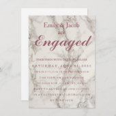 Marble Elegant Wedding Verlobung Einladung (Vorne/Hinten)