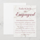 Marble Elegant Wedding Verlobung Einladung (Vorne/Hinten)