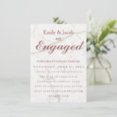 Marble Elegant Wedding Verlobung Einladung (Stehend Vorderseite)