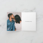 Marble Engagement Party Dankeschön Karte - Schwarz (Innenseite)