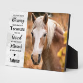 Marble Equestrian Keepake Pferde Memorial Fotoplatte (Seite)