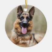 Marble-Erinnerung Zitat Foto Dog Pet Memorial Keramik Ornament (Vorne)