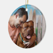 Marble-Erinnerung Zitat Pet Memorial Hund Foto Keramik Ornament (Links)