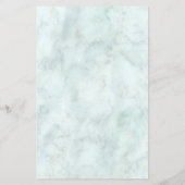 Marble Eucalyptus Greenery Elegante Wedding Menu (Rückseite)